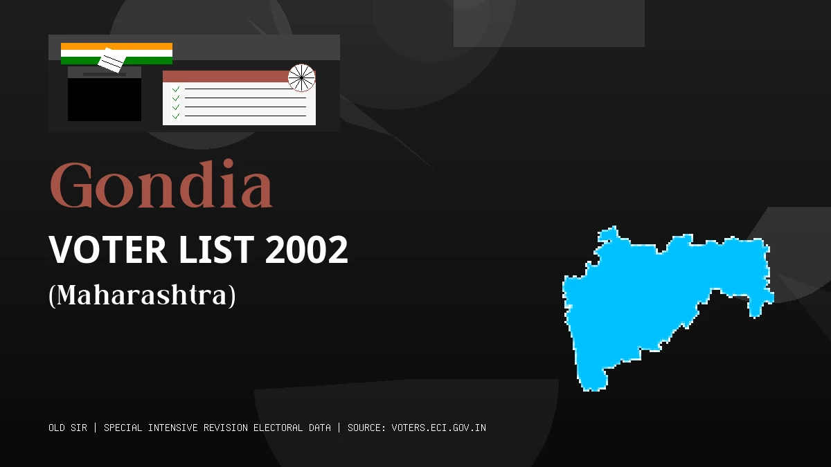 Gondia Voter List 2002 PDF Download Maharashtra