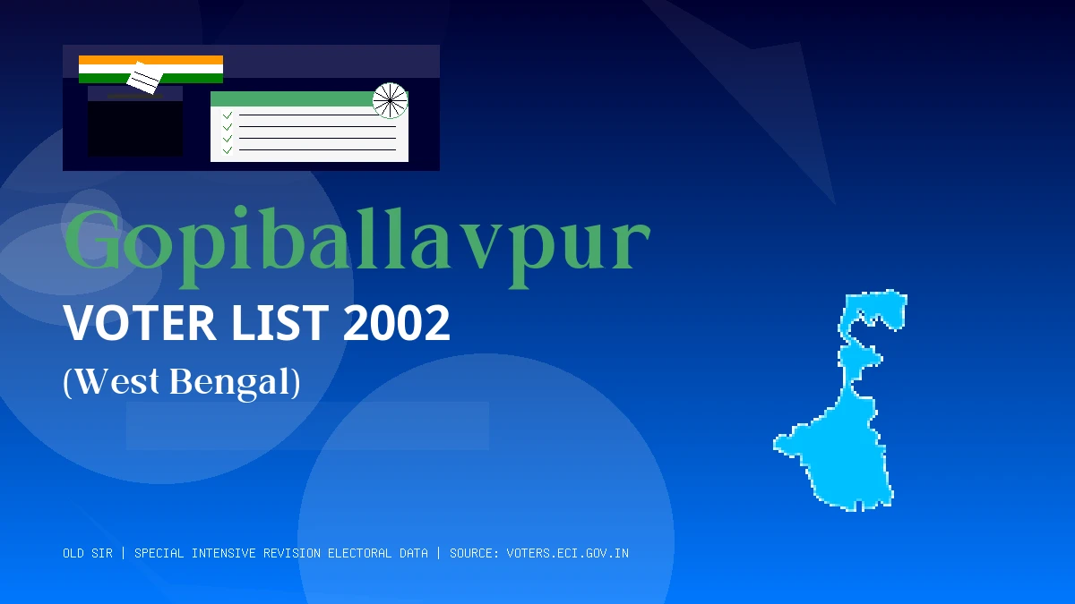 Gopiballavpur Voter List 2002 PDF Download West Bengal