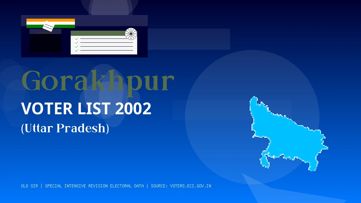 Gorakhpur Voter List 2002 PDF Download Uttar Pradesh