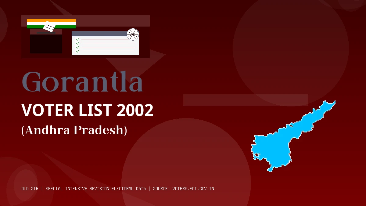 Gorantla Voter List 2002 PDF Download Andhra Pradesh