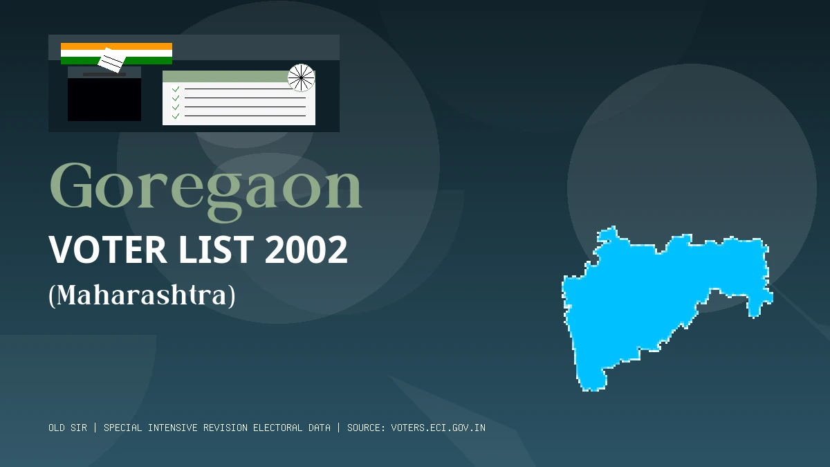 Goregaon Voter List 2002 PDF Download Maharashtra