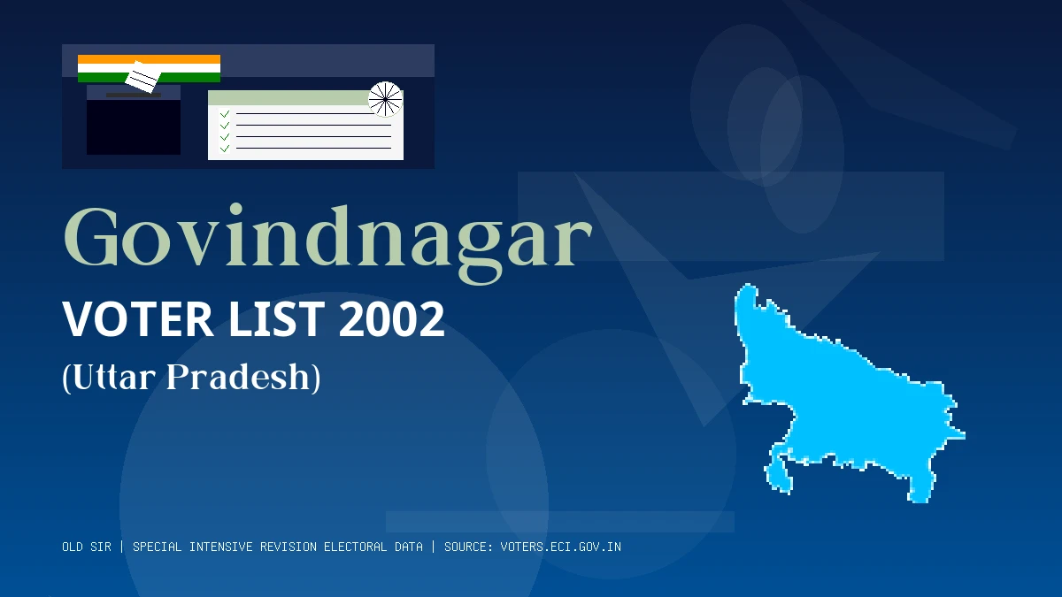 Govindnagar Voter List 2002 PDF Download Uttar Pradesh