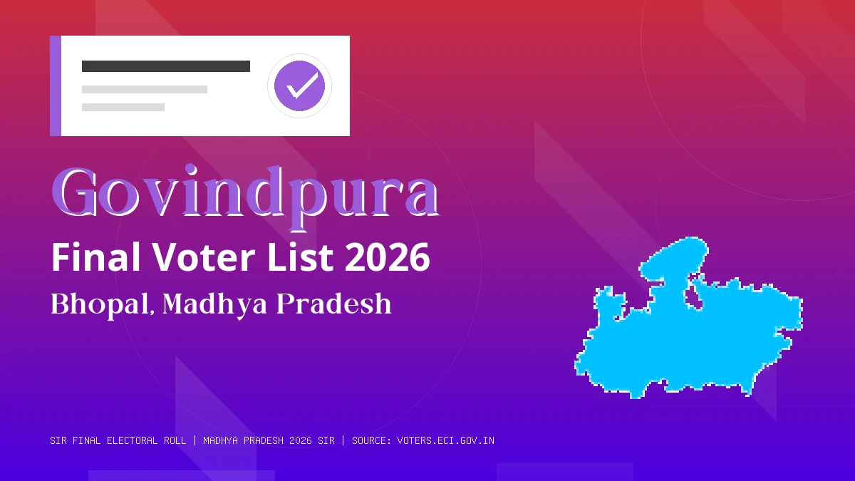 Govindpura Final Voter List 2026 Madhya Pradesh