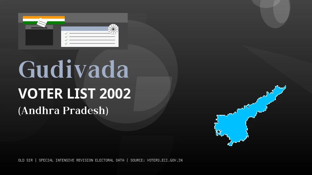 Gudivada Voter List 2002 PDF Download Andhra Pradesh