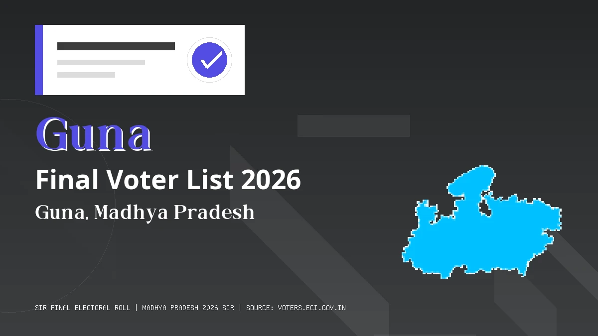 Guna Final Voter List 2026 Madhya Pradesh