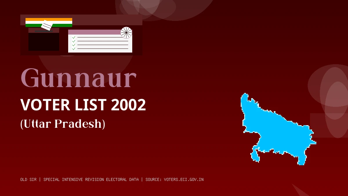 Gunnaur Voter List 2002 PDF Download Uttar Pradesh