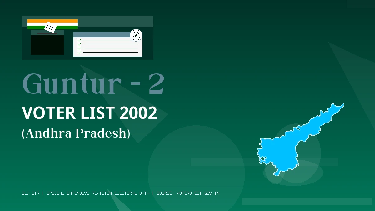 Guntur - 2 Voter List 2002 PDF Download Andhra Pradesh