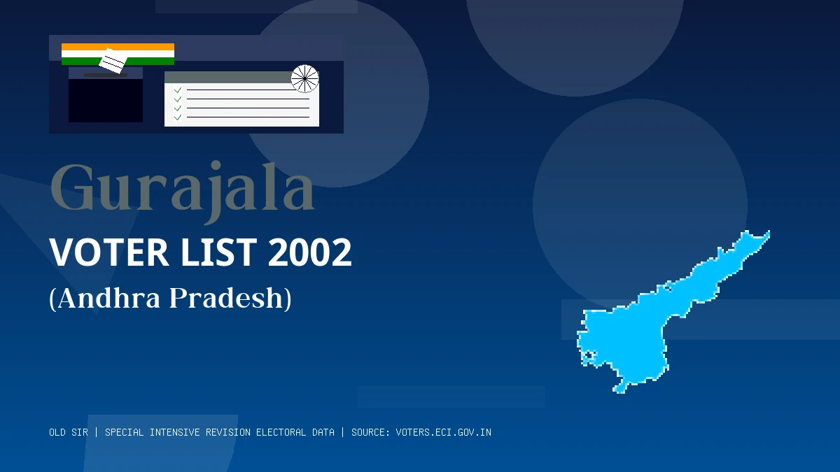 Gurajala Voter List 2002 PDF Download Andhra Pradesh