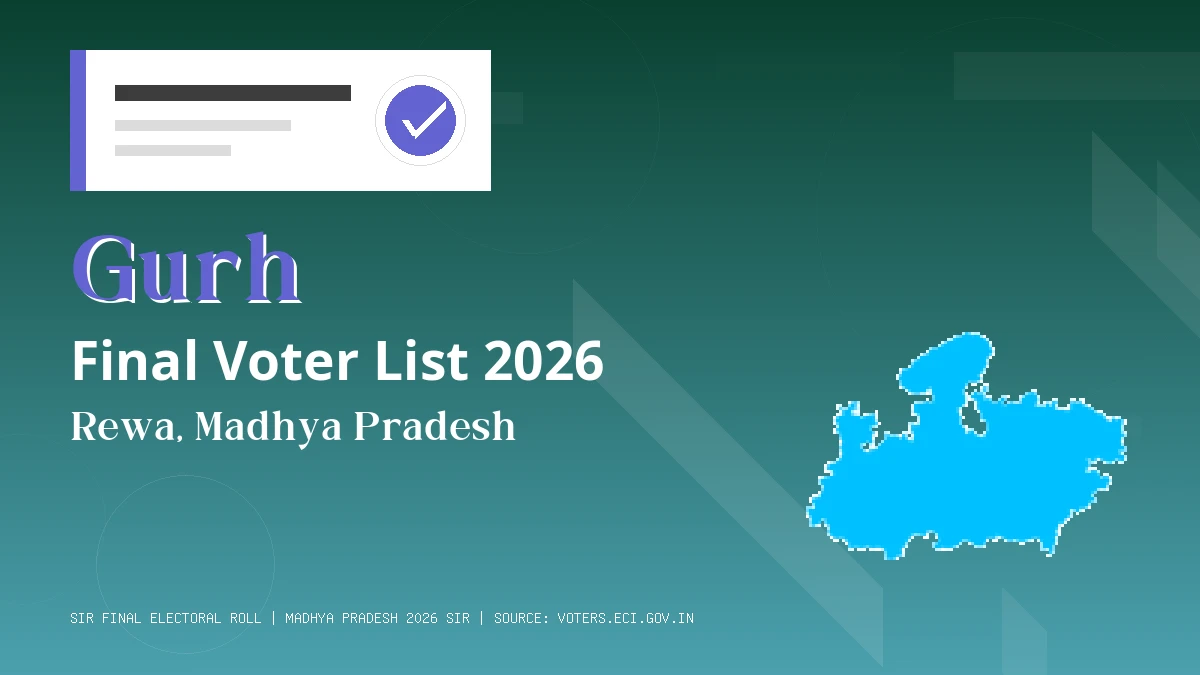 Gurh Final Voter List 2026 Madhya Pradesh