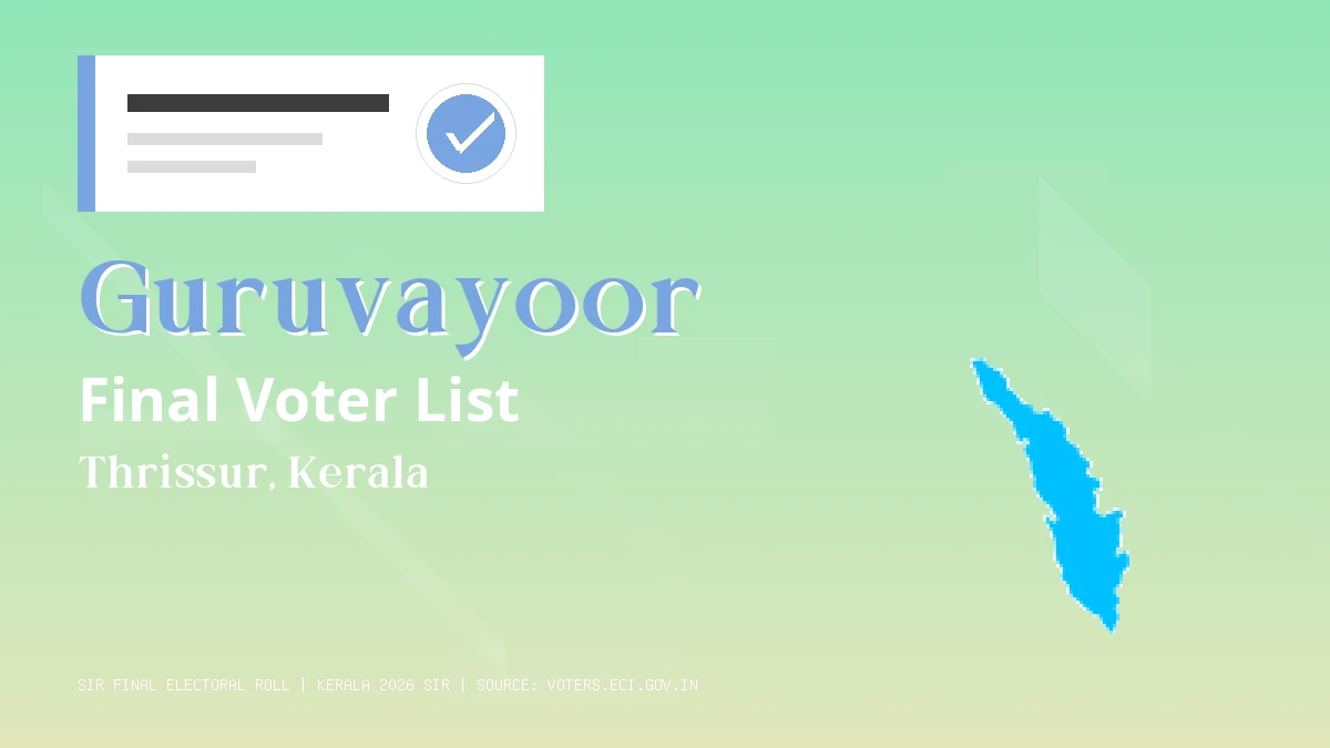 Guruvayoor Final Voter List Kerala