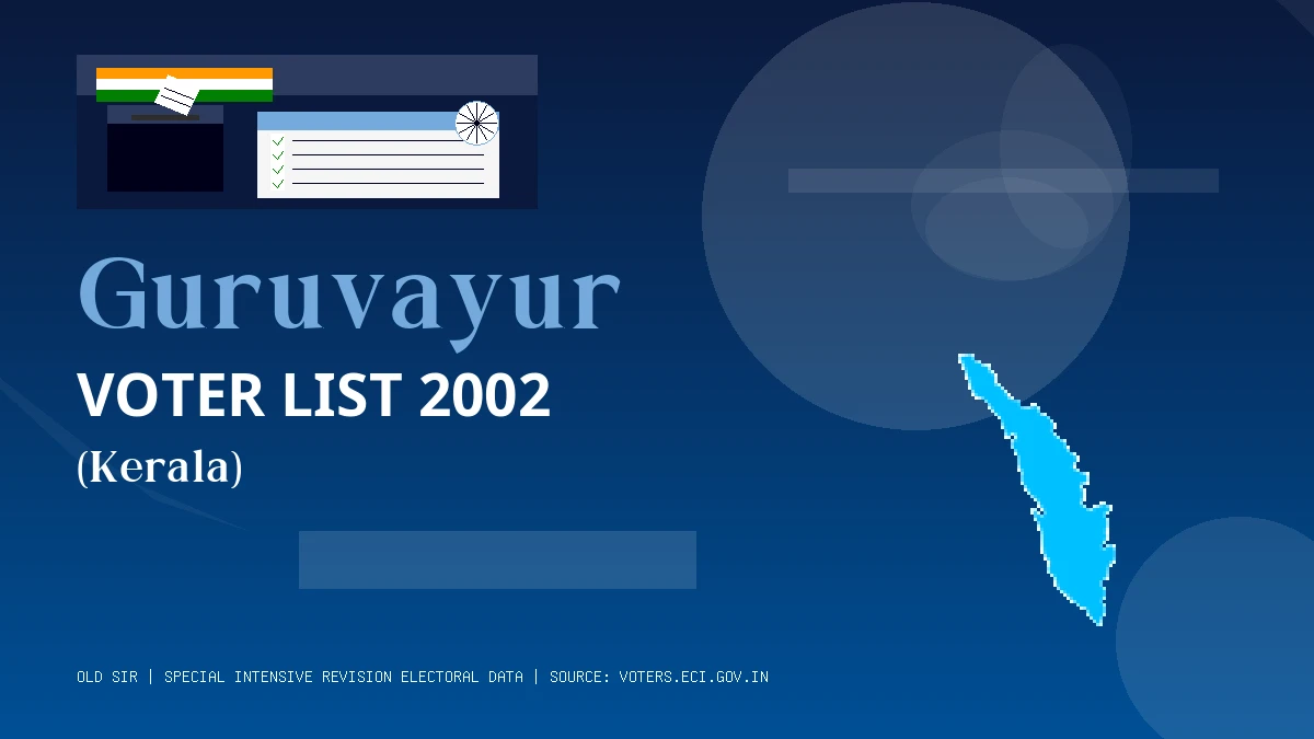 Guruvayur Voter List 2002 PDF Download Kerala