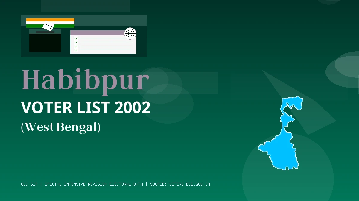 Habibpur Voter List 2002 PDF Download West Bengal