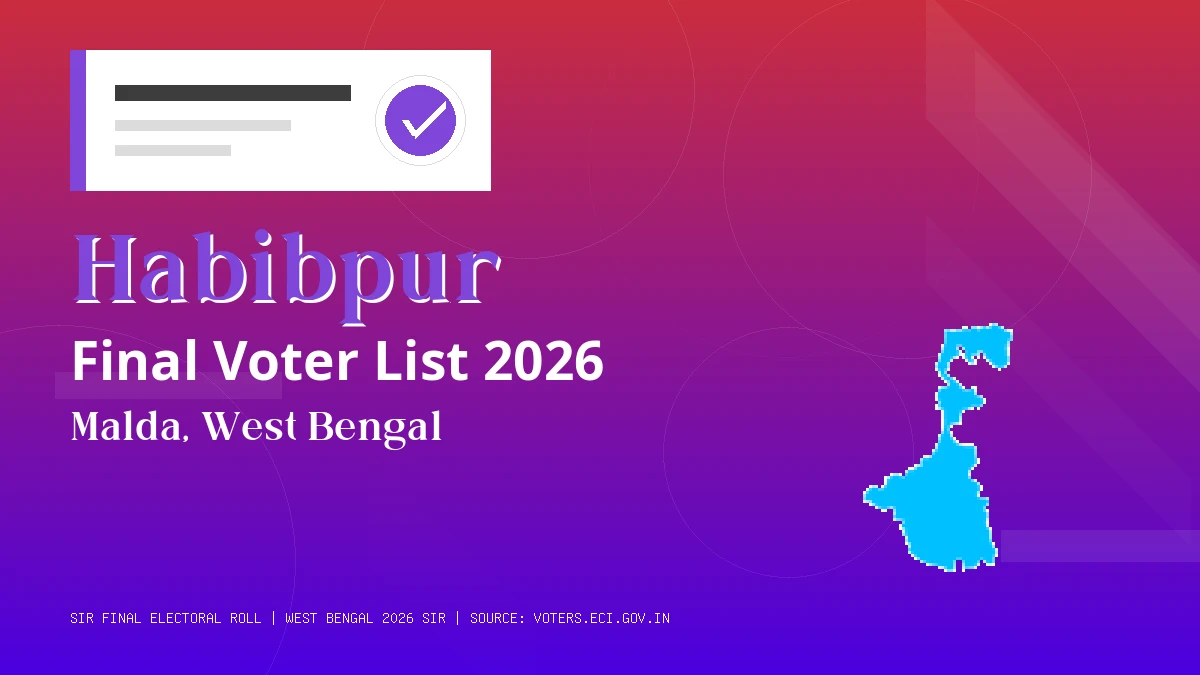 Habibpur Final Voter List 2026 West Bengal
