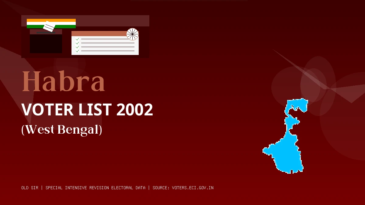 Habra Voter List 2002 PDF Download West Bengal