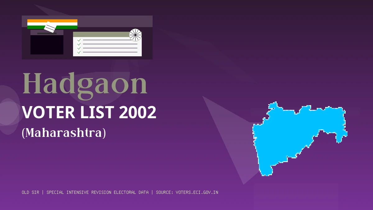 Hadgaon Voter List 2002 PDF Download Maharashtra