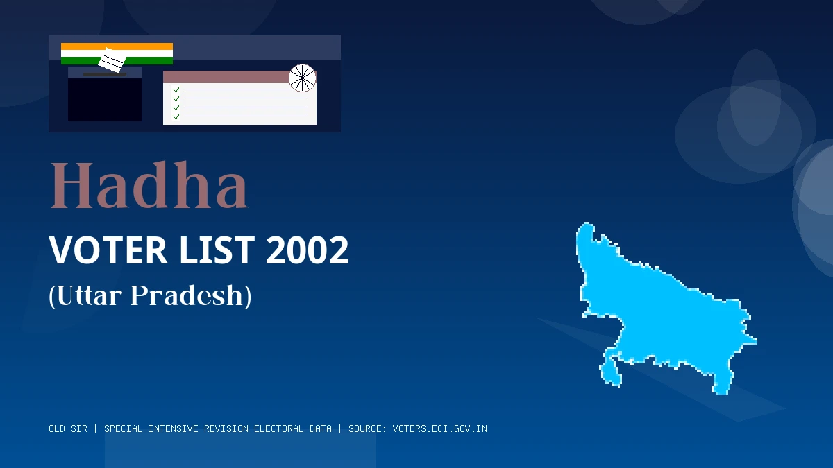 Hadha Voter List 2002 PDF Download Uttar Pradesh