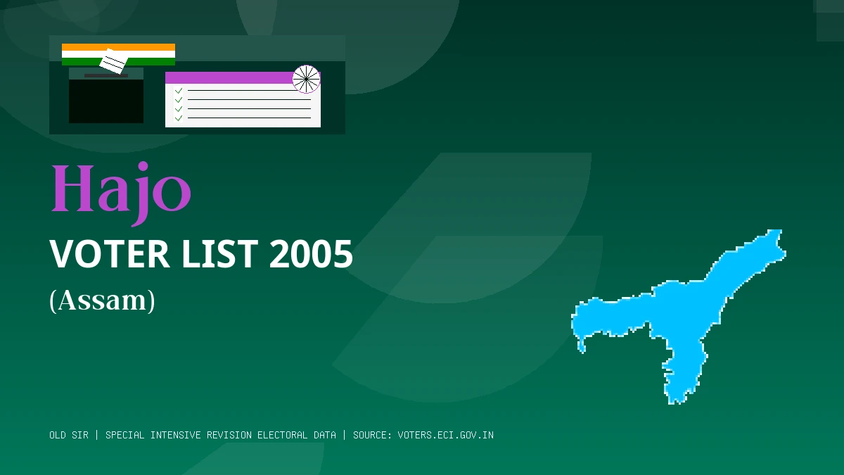 Hajo Voter List 2005 PDF Download Assam