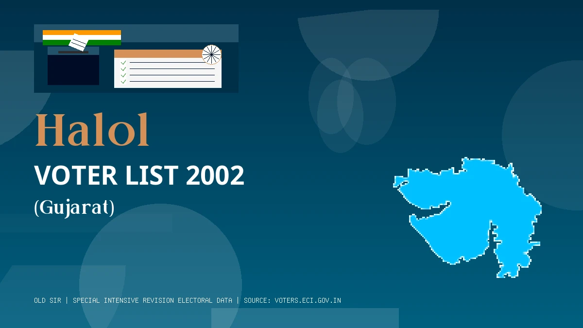 Halol Voter List 2002 PDF Download Gujarat