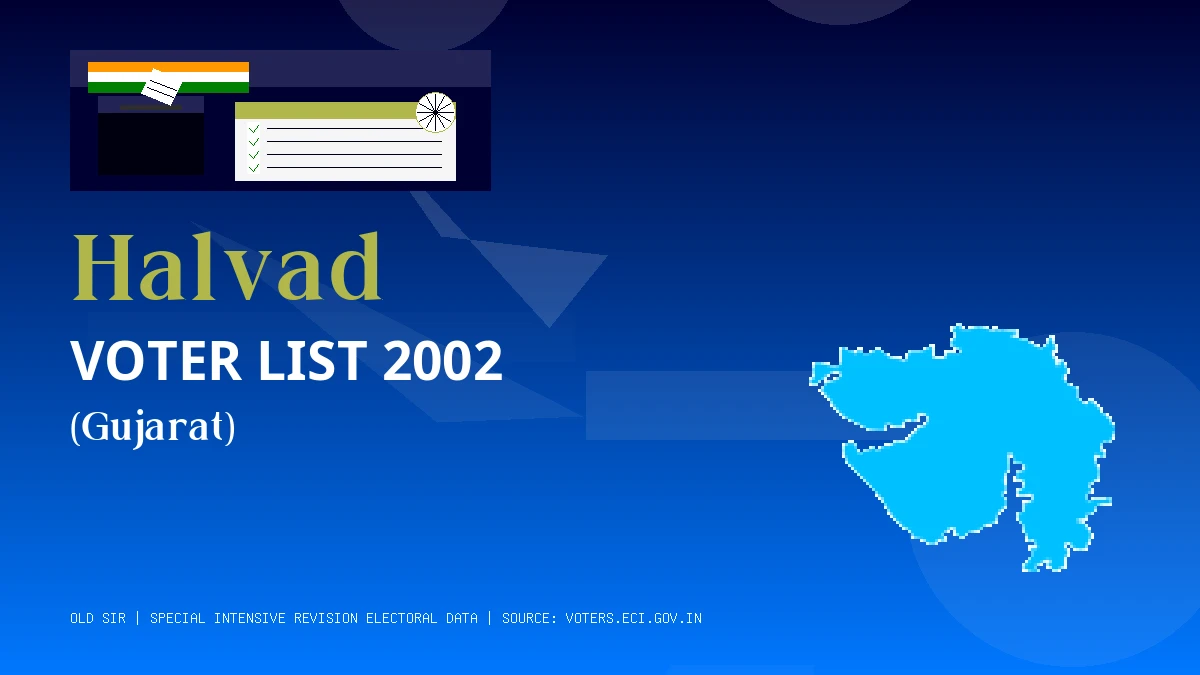 Halvad Voter List 2002 PDF Download Gujarat