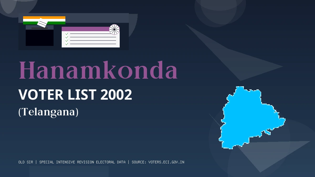 Hanamkonda Voter List 2002 PDF Download Telangana
