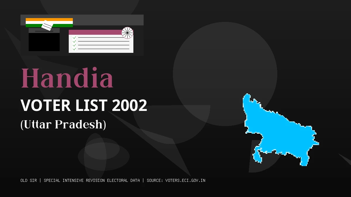 Handia Voter List 2002 PDF Download Uttar Pradesh