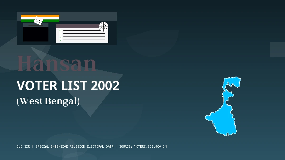 Hansan Voter List 2002 PDF Download West Bengal