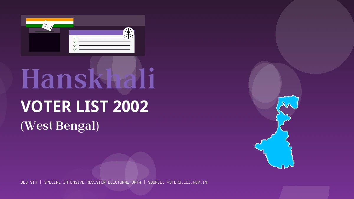 Hanskhali Voter List 2002 PDF Download West Bengal