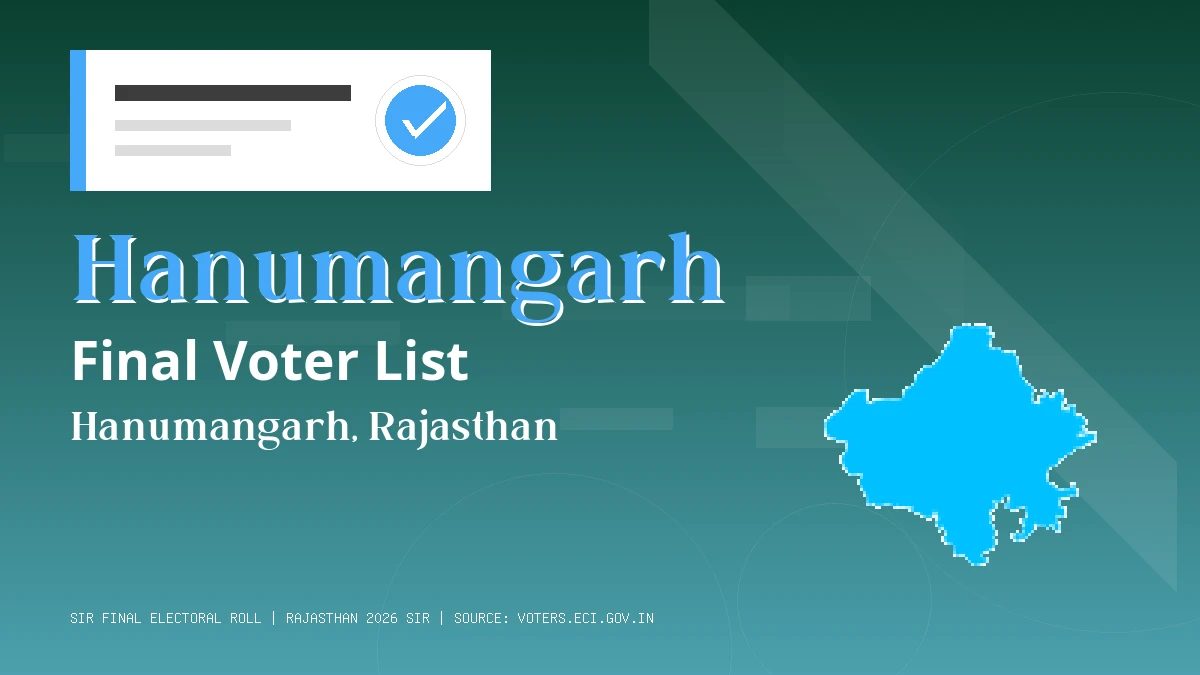 Hanumangarh Final Voter List Rajasthan