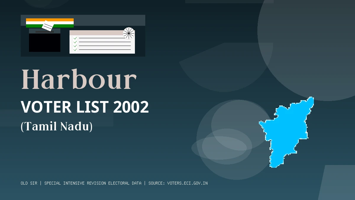 Harbour Voter List 2002 PDF Download Tamil Nadu