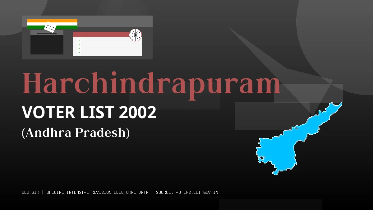 Harchindrapuram Voter List 2002 PDF Download Andhra Pradesh