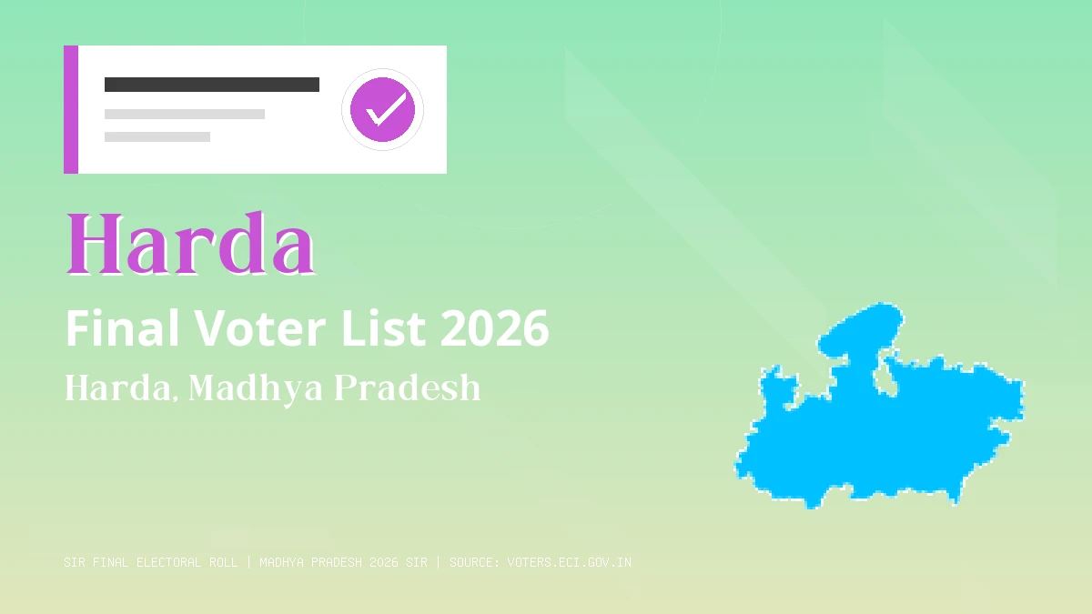 Harda Final Voter List 2026 Madhya Pradesh