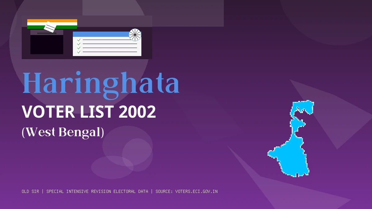 Haringhata Voter List 2002 PDF Download West Bengal