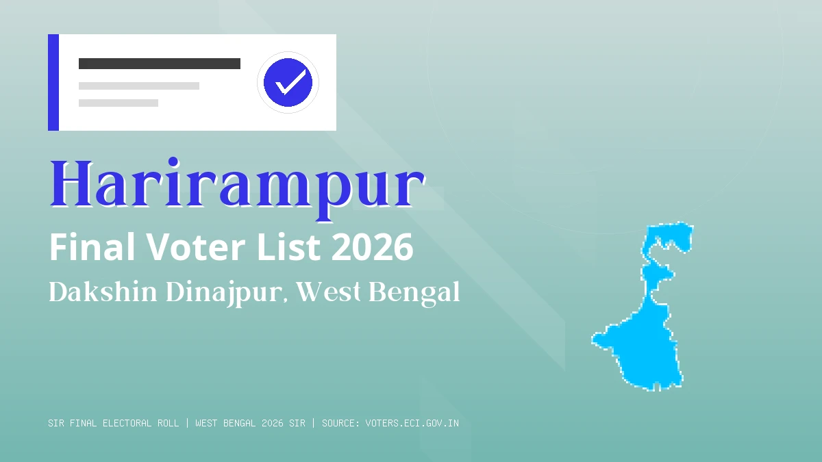 Harirampur Final Voter List 2026 West Bengal