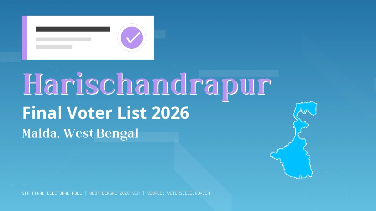 Harischandrapur Final Voter List 2026 West Bengal