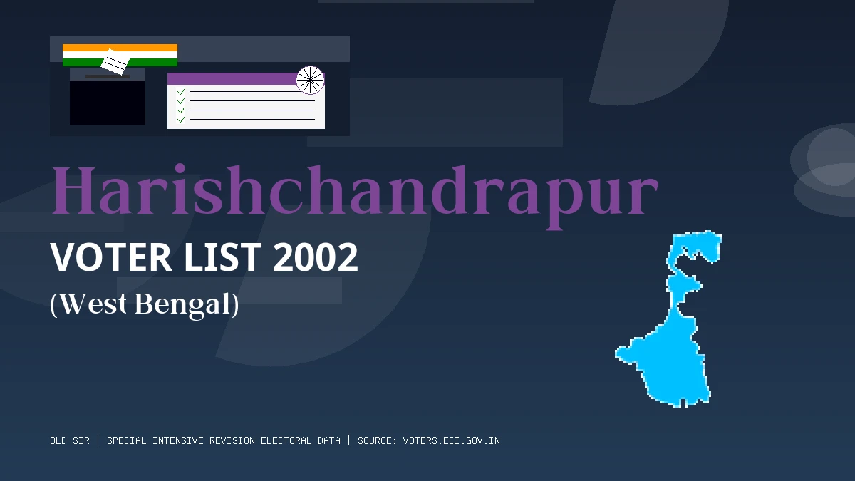 Harishchandrapur Voter List 2002 PDF Download West Bengal