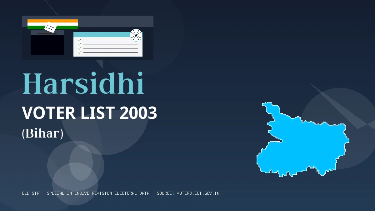 Harsidhi Voter List 2003 PDF Download Bihar