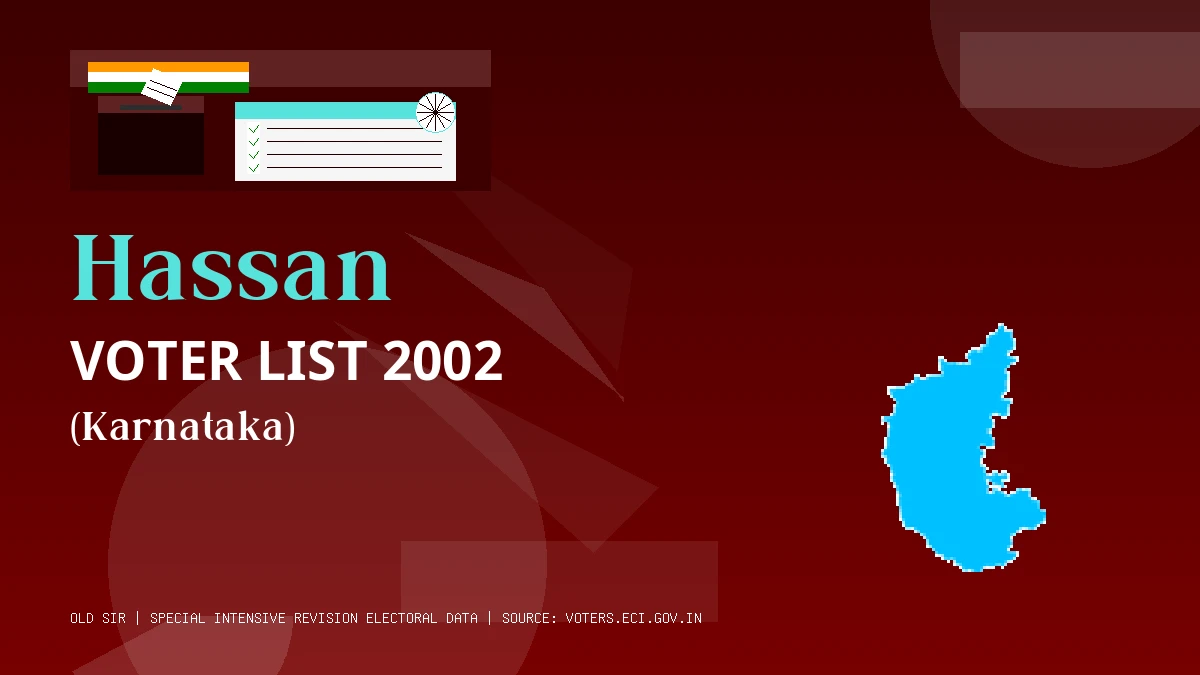 Hassan Voter List 2002 PDF Download Karnataka