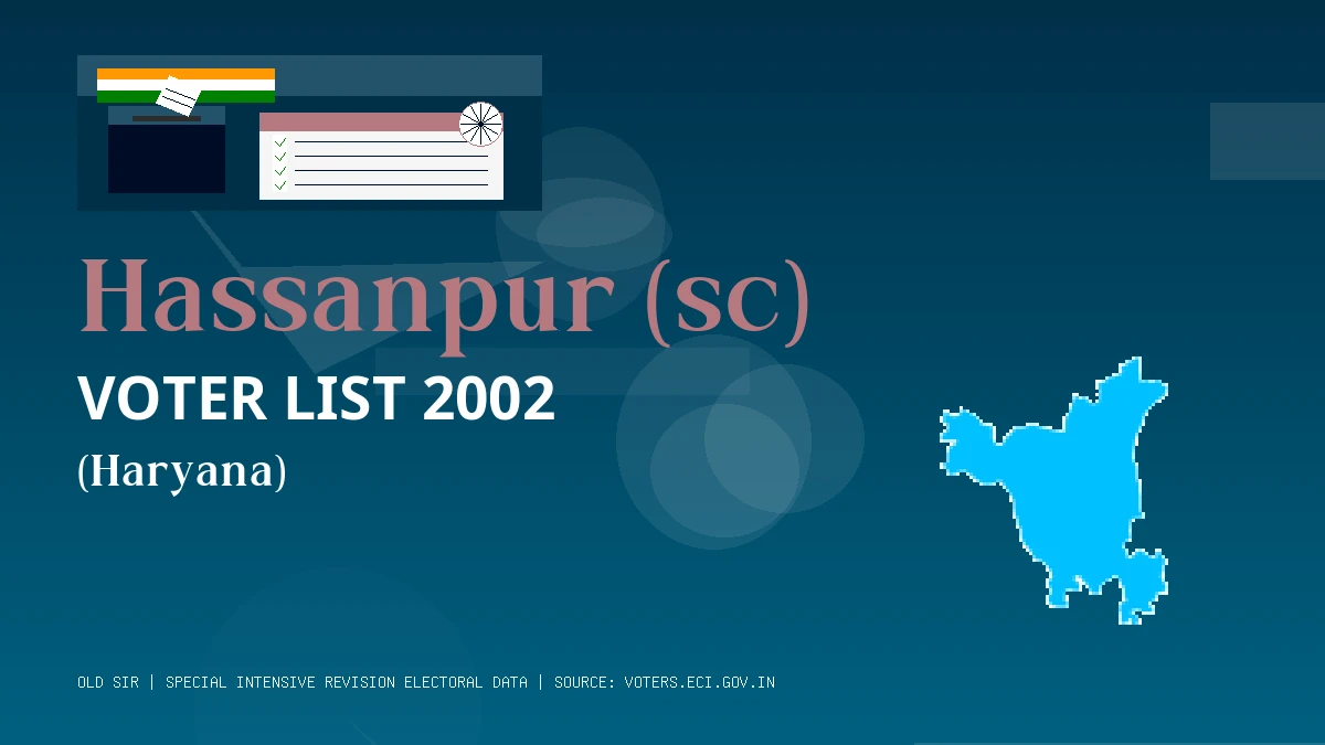 Hassanpur (sc) Voter List 2002 PDF Download Haryana