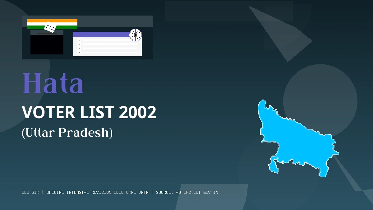 Hata Voter List 2002 PDF Download Uttar Pradesh