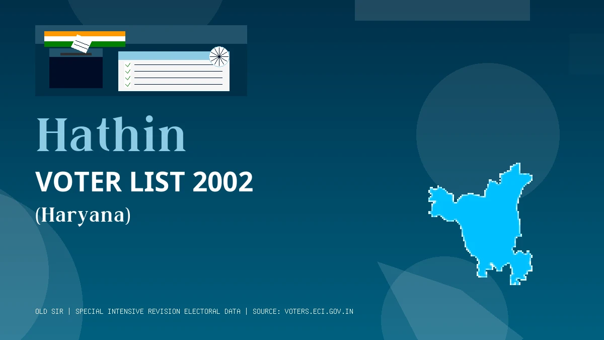 Hathin Voter List 2002 PDF Download Haryana