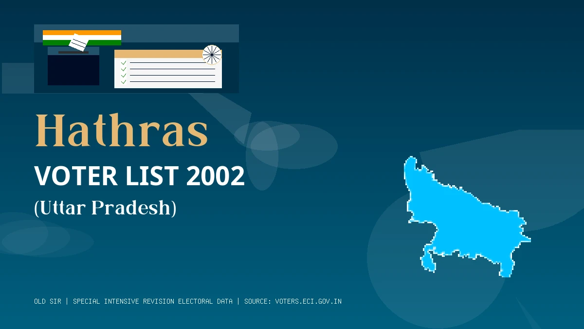 Hathras Voter List 2002 PDF Download Uttar Pradesh