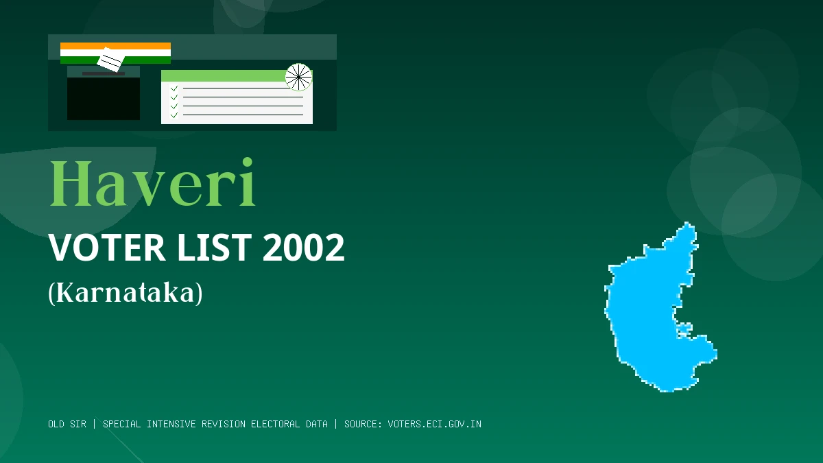 Haveri Voter List 2002 PDF Download Karnataka