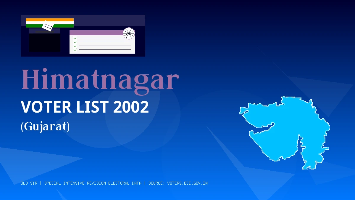 Himatnagar Voter List 2002 PDF Download Gujarat