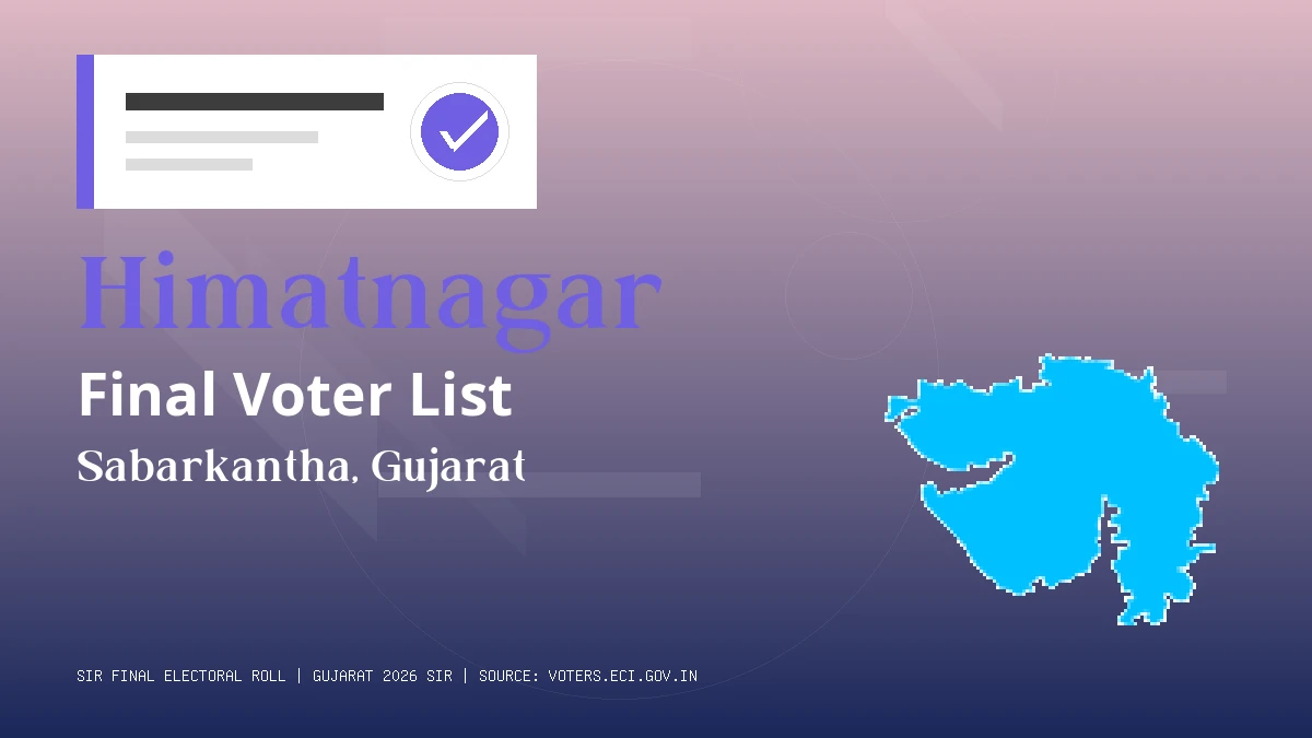 Himatnagar Final Voter List Gujarat
