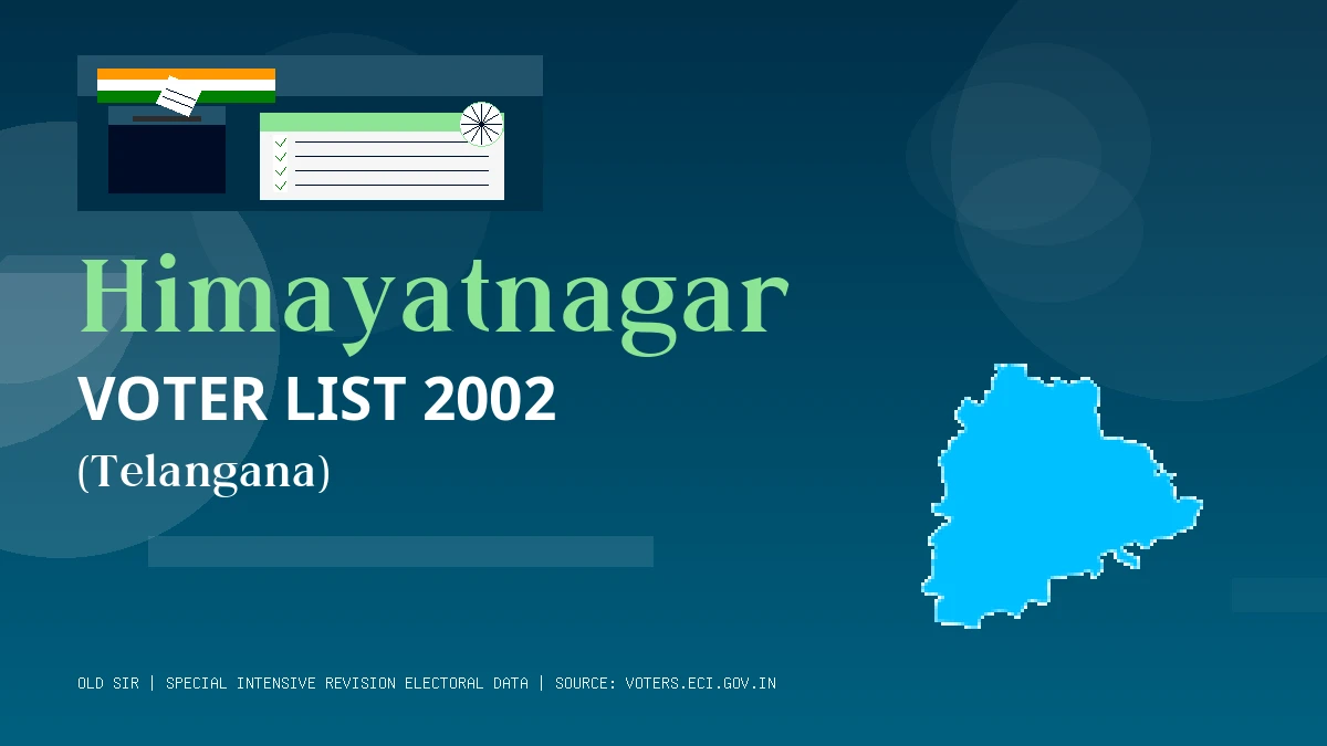 Himayatnagar Voter List 2002 PDF Download Telangana