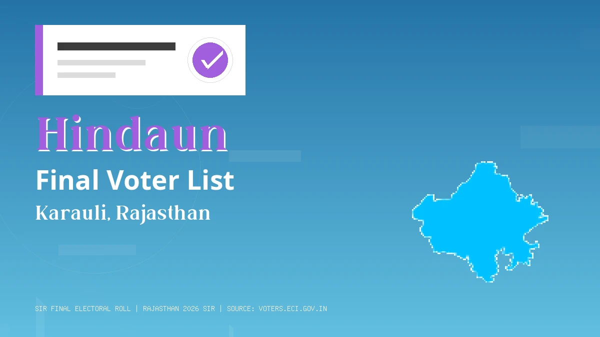 Hindaun Final Voter List Rajasthan