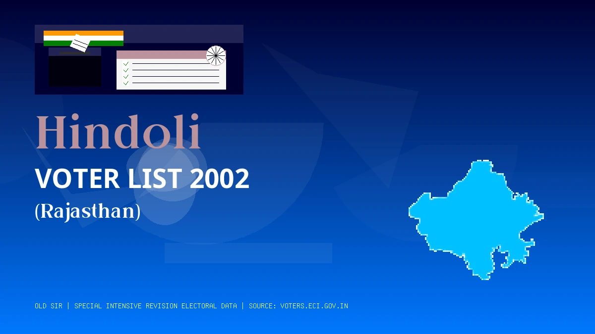 Hindoli Voter List 2002 PDF Download Rajasthan