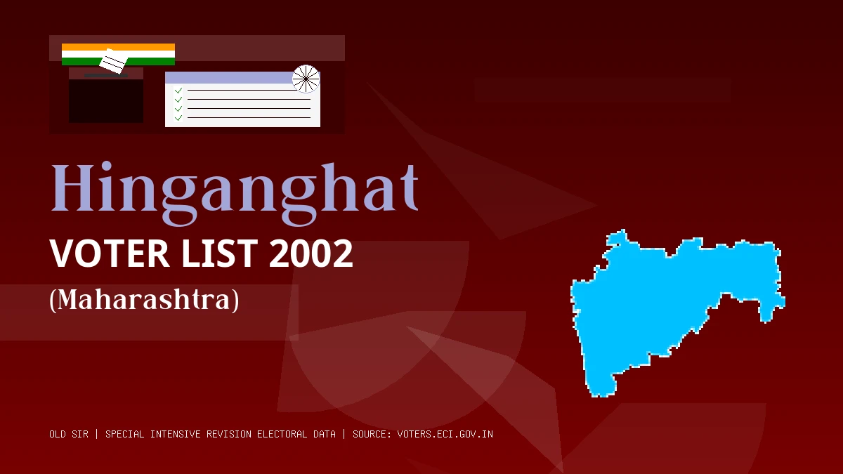 Hinganghat Voter List 2002 PDF Download Maharashtra
