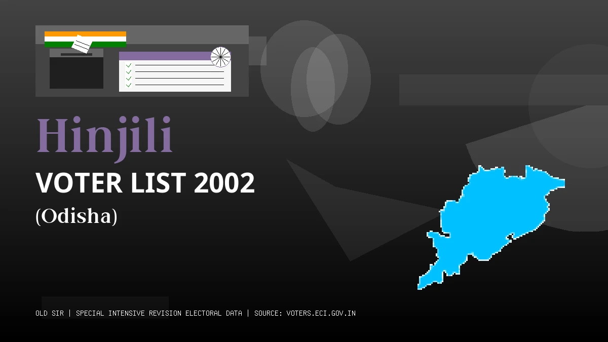 Hinjili Voter List 2002 PDF Download Odisha