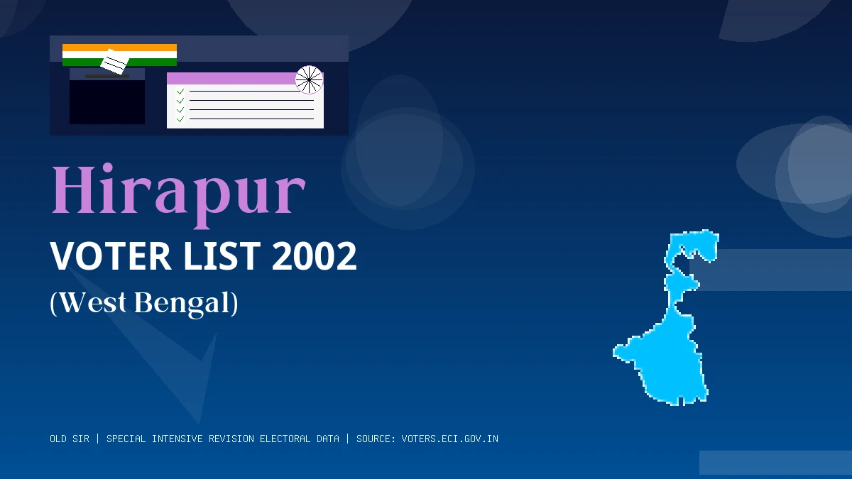 Hirapur Voter List 2002 PDF Download West Bengal
